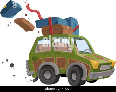 Isolated Vehicle Family Truckster Vector Car Icon Stock Vector