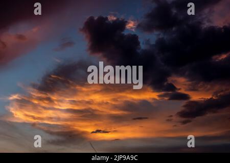 Expressive dramatic cloudscape with vibrant colors Stock Photo