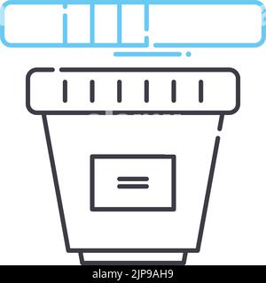 urinalysis line icon, outline symbol, vector illustration, concept sign Stock Vector