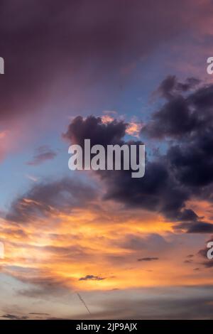 Expressive dramatic cloudscape with vibrant colors Stock Photo