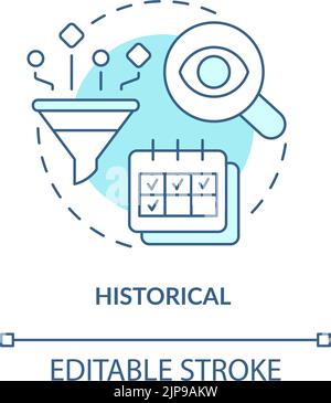 Historical turquoise concept icon Stock Vector