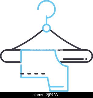 wardrobe hanger line icon, outline symbol, vector illustration, concept sign Stock Vector