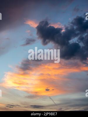 Expressive dramatic cloudscape with vibrant colors Stock Photo