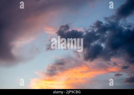 Expressive dramatic cloudscape with vibrant colors Stock Photo