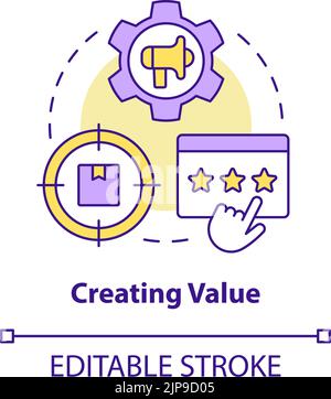 Creating value concept icon Stock Vector