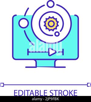 Natural science lessons RGB color icon Stock Vector