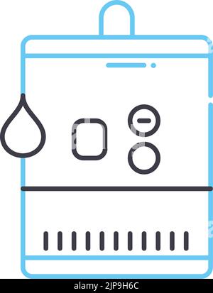 water heater line icon, outline symbol, vector illustration, concept sign Stock Vector