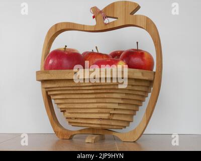 basket, fruits, apples Stock Photo