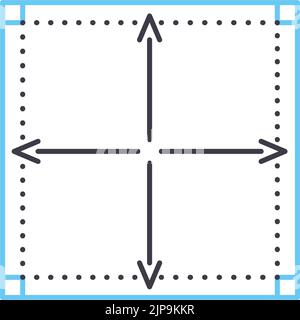 scaling tool line icon, outline symbol, vector illustration, concept sign Stock Vector
