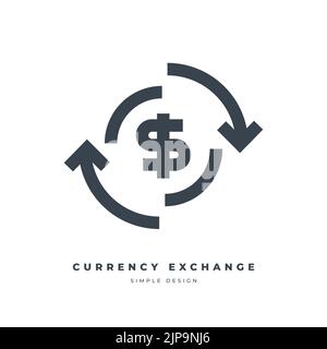 Currency exchange, money convert,  money transfer thin line icon. Stock Vector