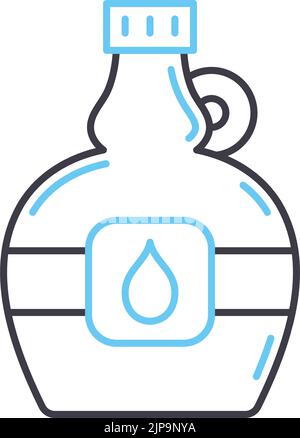 syrup line icon, outline symbol, vector illustration, concept sign Stock Vector