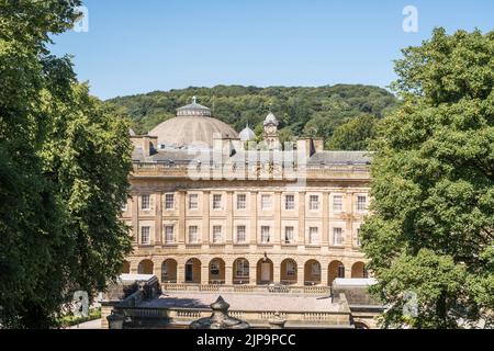 Buxton architecture, The Crescent, Dome and church. Derbyshire, England, UK Stock Photo