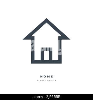 Home thin line icon isolated on white background. Stock Vector