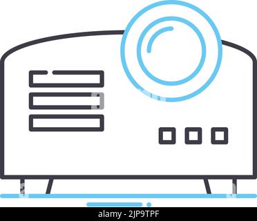Projector linear icon. Thin line illustration. Multimedia player. Contour  symbol. Vector isolated outline drawing 9371296 Vector Art at Vecteezy