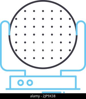 led video light line icon, outline symbol, vector illustration, concept sign Stock Vector
