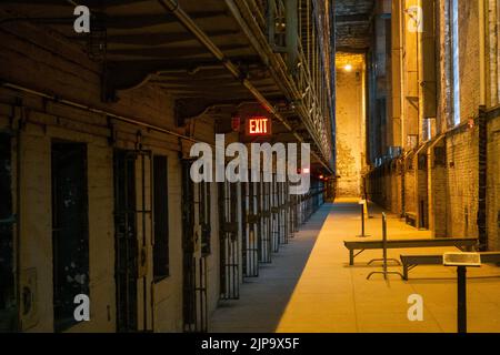 Ohio State reformatory prison was the setting for the movie The Shawshank Redemption in Mansfield Ohio Stock Photo