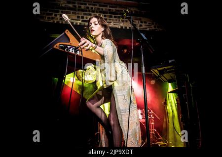 Gwenno performing at the Focus Wales 2022 festival in Wrexham on 5th May 2022. Stock Photo