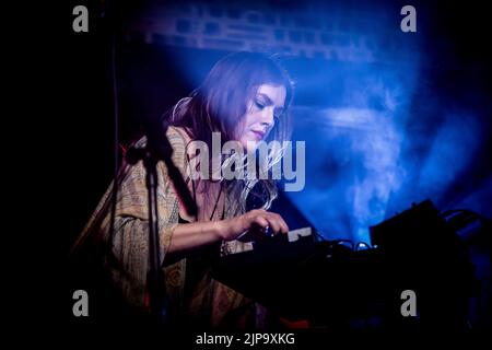 Gwenno performing at the Focus Wales 2022 festival in Wrexham on 5th May 2022. Stock Photo