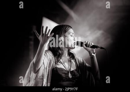 Gwenno performing at the Focus Wales 2022 festival in Wrexham on 5th May 2022. Stock Photo