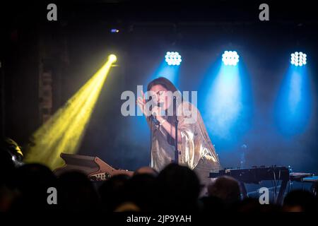 Gwenno performing at the Focus Wales 2022 festival in Wrexham on 5th May 2022. Stock Photo