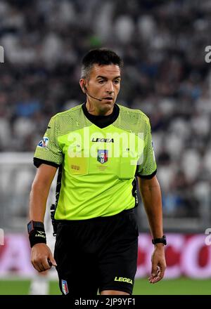 Referee Antonio Rapuano during the Serie A 2022/23 match between Juventus FC and US Sassuolo at Allianz Stadium on August 15, 2022 in Turin, Italy Stock Photo