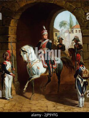 Entry of General Jan Henryk Dąbrowski to Rome (1850s) Painting by January Suchodolski Stock Photo