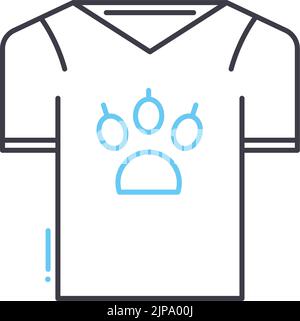 t-shirt design line icon, outline symbol, vector illustration, concept sign Stock Vector