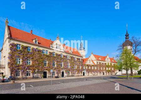 Town hall with town hall tower, Riesa, Saxony, Germany Stock Photo - Alamy