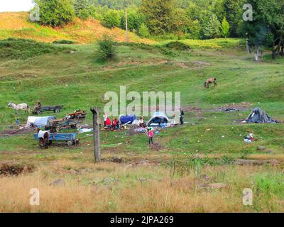 Council of Europe estimates approximately 2 million Roma live in Romania. National strategy for Roma integration. Stock Photo