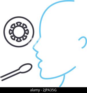 lung ventilation line icon, outline symbol, vector illustration, concept sign Stock Vector