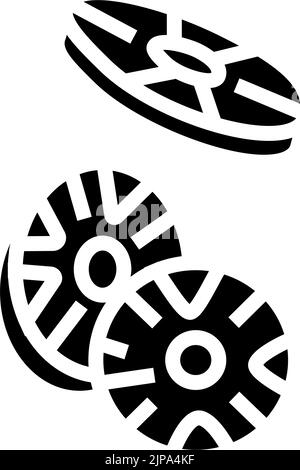 pineapple slice food cut glyph icon vector illustration Stock Vector