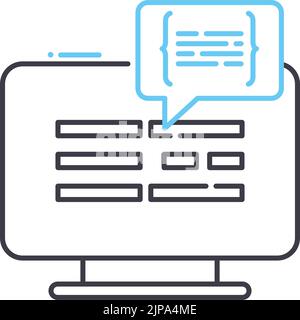 languages line icon, outline symbol, vector illustration, concept sign Stock Vector