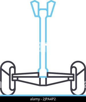 gyropode line icon, outline symbol, vector illustration, concept sign Stock Vector