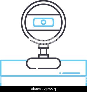 webcamera line icon, outline symbol, vector illustration, concept sign Stock Vector