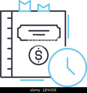 organizer line icon, outline symbol, vector illustration, concept sign Stock Vector