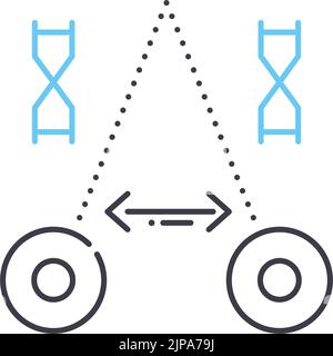 physiology line icon, outline symbol, vector illustration, concept sign Stock Vector