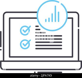 statistical surveys line icon, outline symbol, vector illustration, concept sign Stock Vector