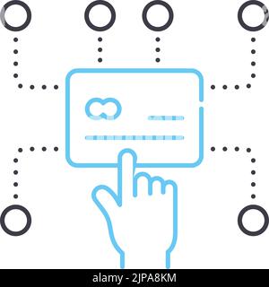 payment options line icon, outline symbol, vector illustration, concept sign Stock Vector