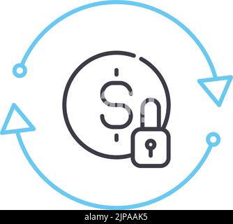 fixed income line icon, outline symbol, vector illustration, concept sign Stock Vector