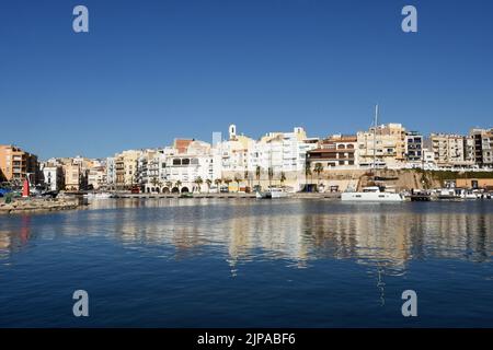 fishing village of La Ametlla de Mar, Costa Dorada, Tarragona province, Catalonia, Stock Photo