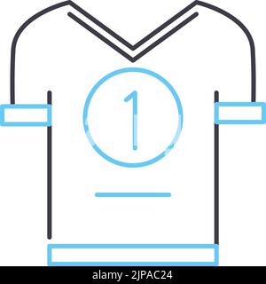 soccer player form line icon, outline symbol, vector illustration, concept sign Stock Vector