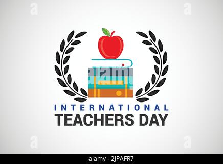 Happy world teachers' day vector illustration for poster, brochure, banner, and greeting card Stock Vector