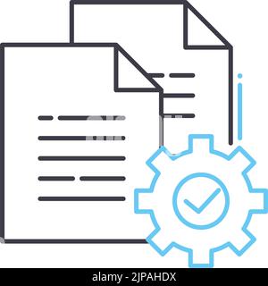 procedure line icon, outline symbol, vector illustration, concept sign Stock Vector