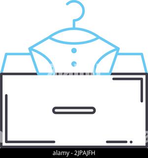 unpacking baggage line icon, outline symbol, vector illustration, concept sign Stock Vector