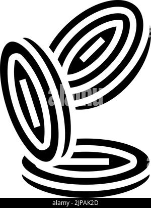 onion slice food cut glyph icon vector illustration Stock Vector