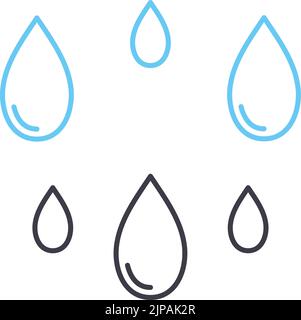 water energy line icon, outline symbol, vector illustration, concept sign Stock Vector