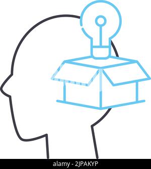 Creative idea, think out of the box vector Illustration Stock Vector ...
