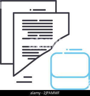 SSL certificate line icon, outline symbol, vector illustration, concept sign Stock Vector