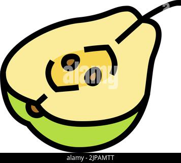 pear whole cut line icon vector illustration Stock Vector Image & Art ...