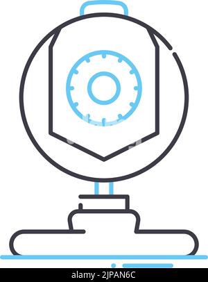 web cam line icon, outline symbol, vector illustration, concept sign Stock Vector